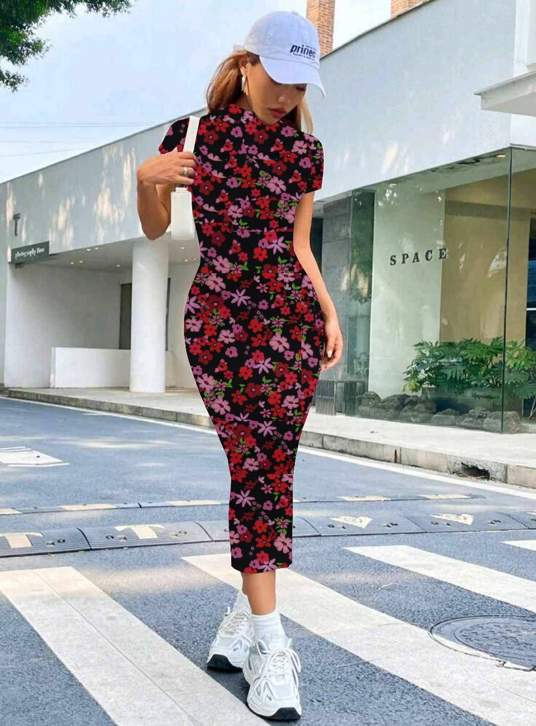 Robe Florale Demi Manche longue San Antonio