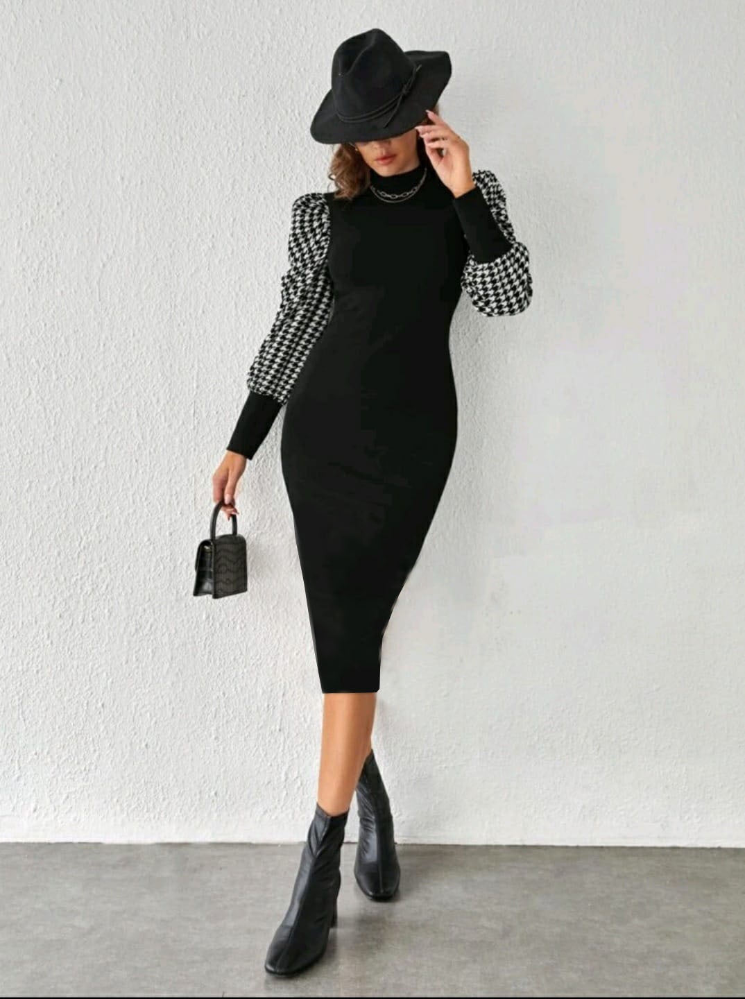 Robe avec Manche carrée PUFF LONG OTAWA (2 pièces)