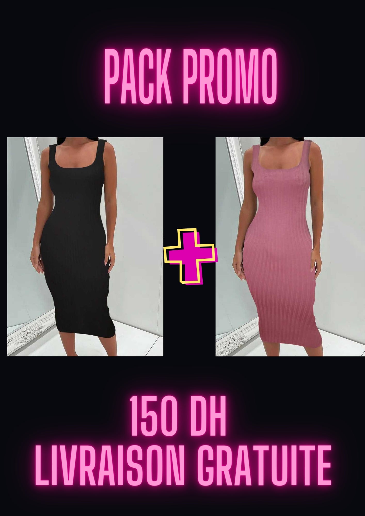 Z Pack Promo 2 Robes col carré OMAN