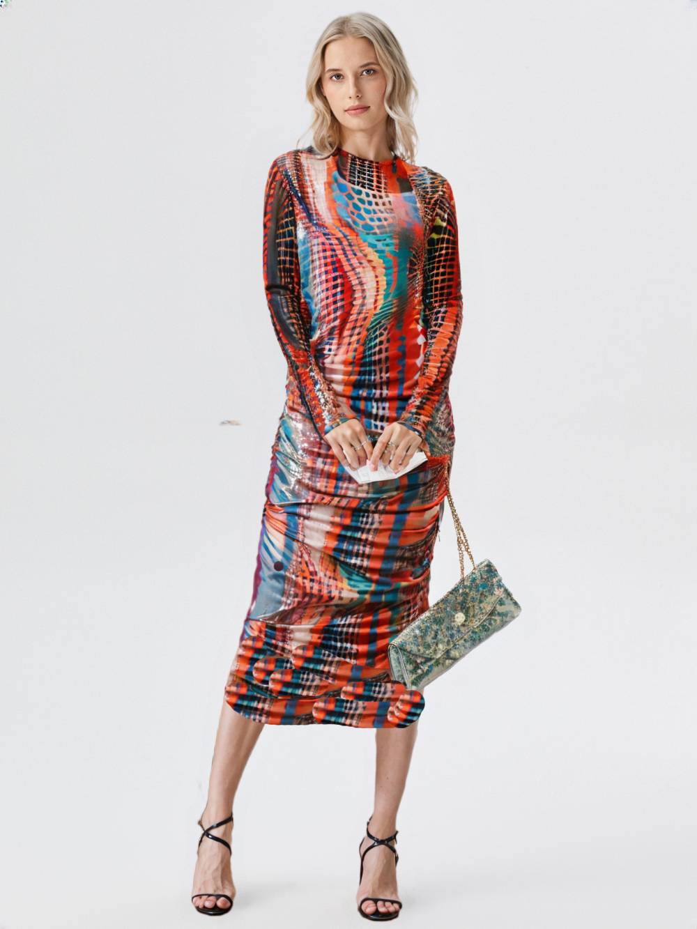 ROBE Multicouleur Long Tule 2 pièces MARDIN