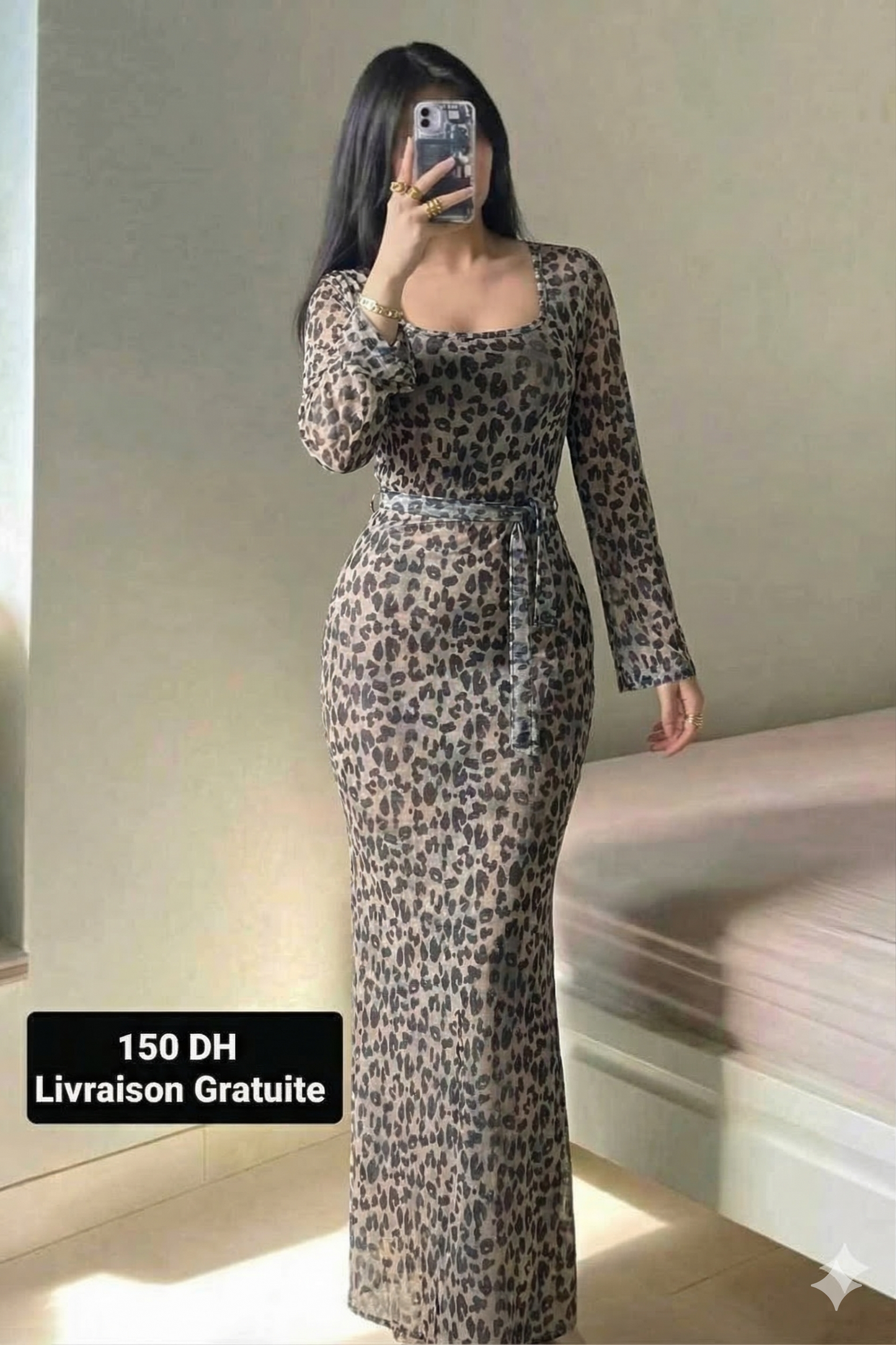 D Robe en tule longue tigré Iran
