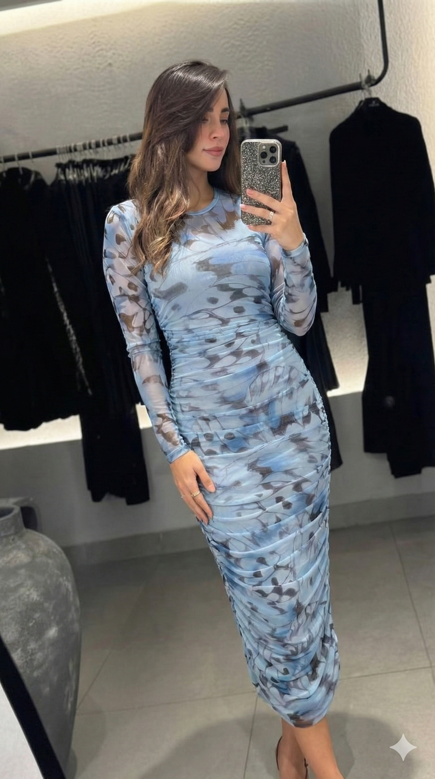 K Robe 2 Piéces Tule BLEU CIEL ALANYA