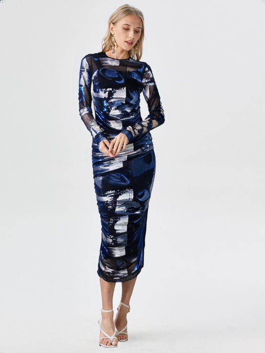 Robe 2 Piéces Tule Bleu Roi Journal ATHENES