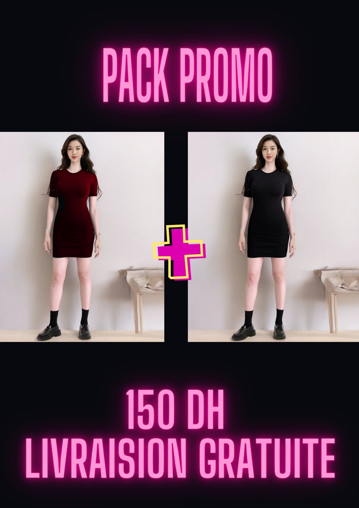 Z Pack Promo 2 Robes Demi manche Doha