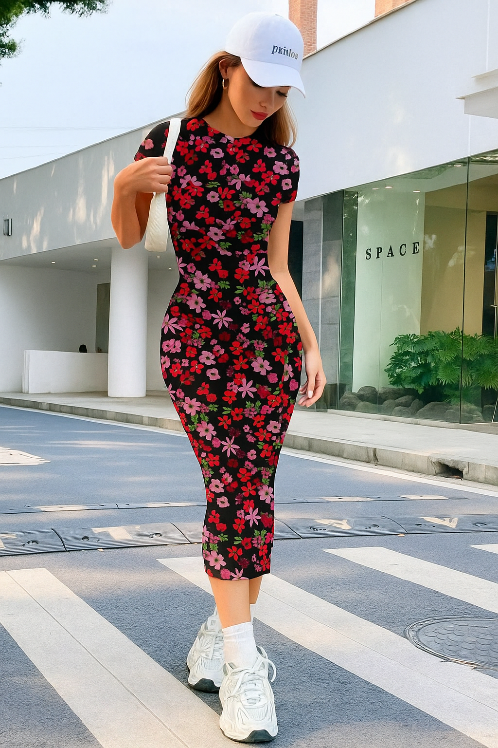 Robe Florale Demi Manche longue San Antonio