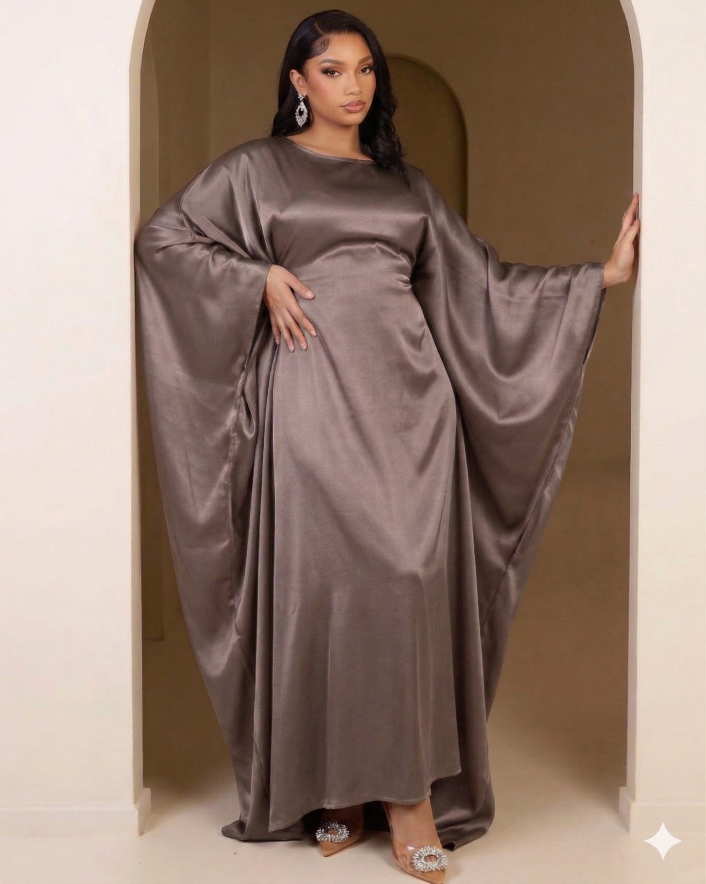 ABAYA Marron Claire  Moderne