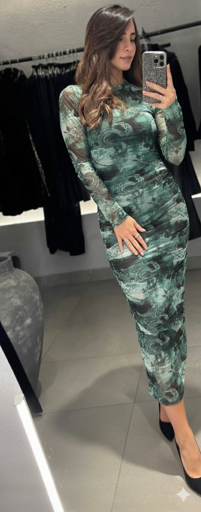 K  Robe 2 Piéces Tule Verte  Nature NEVSEHIR