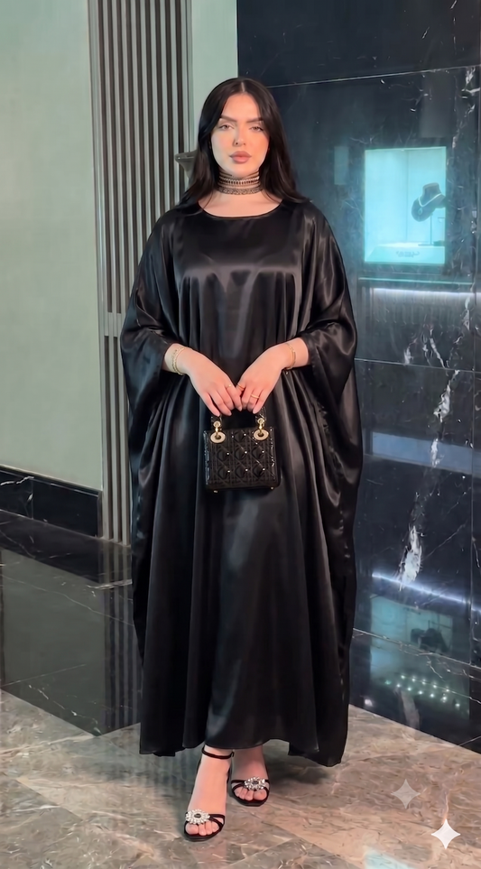 ABAYA Noir Moderne Tahrane